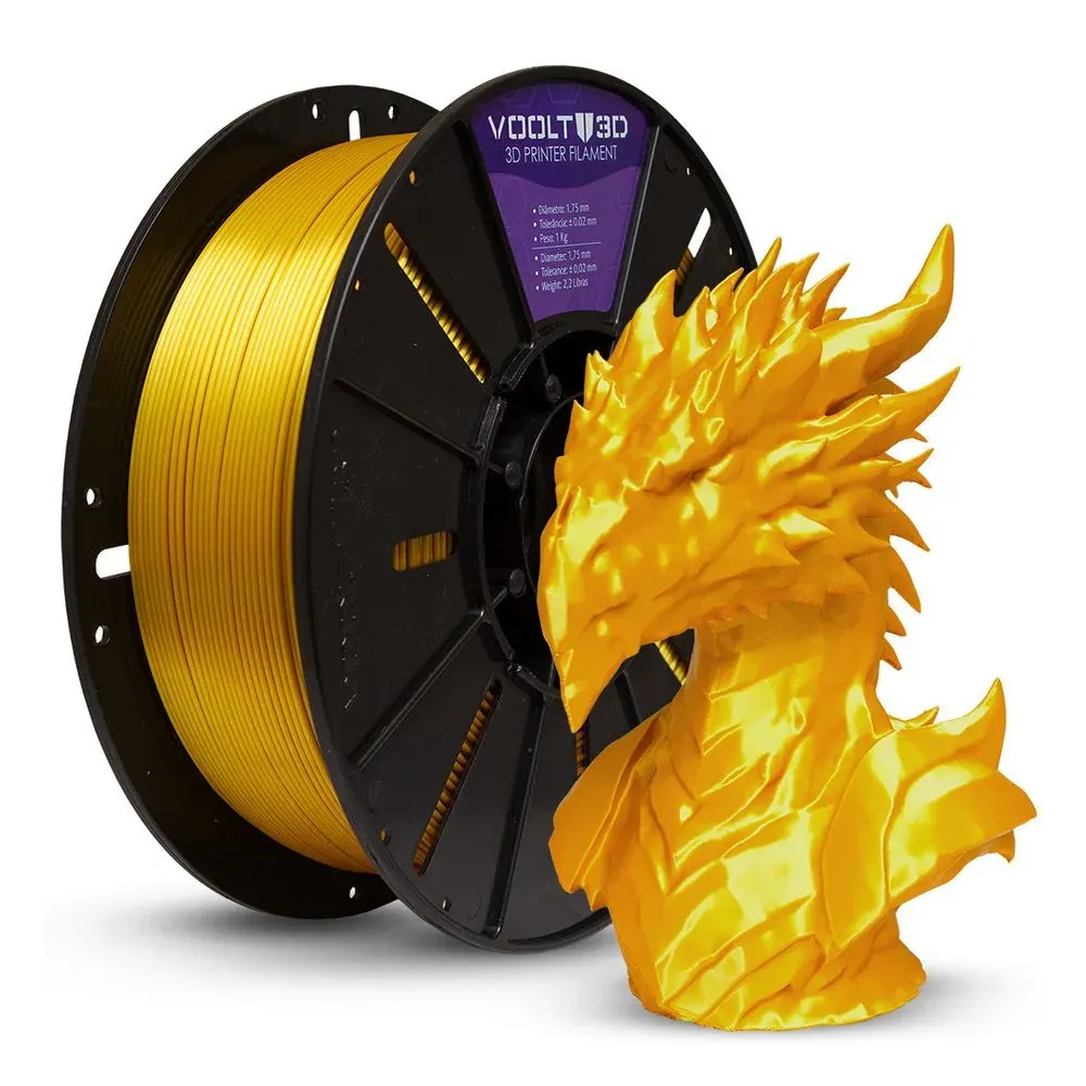 Filamento PLA V-Silk Voolt3D (efeito seda)
